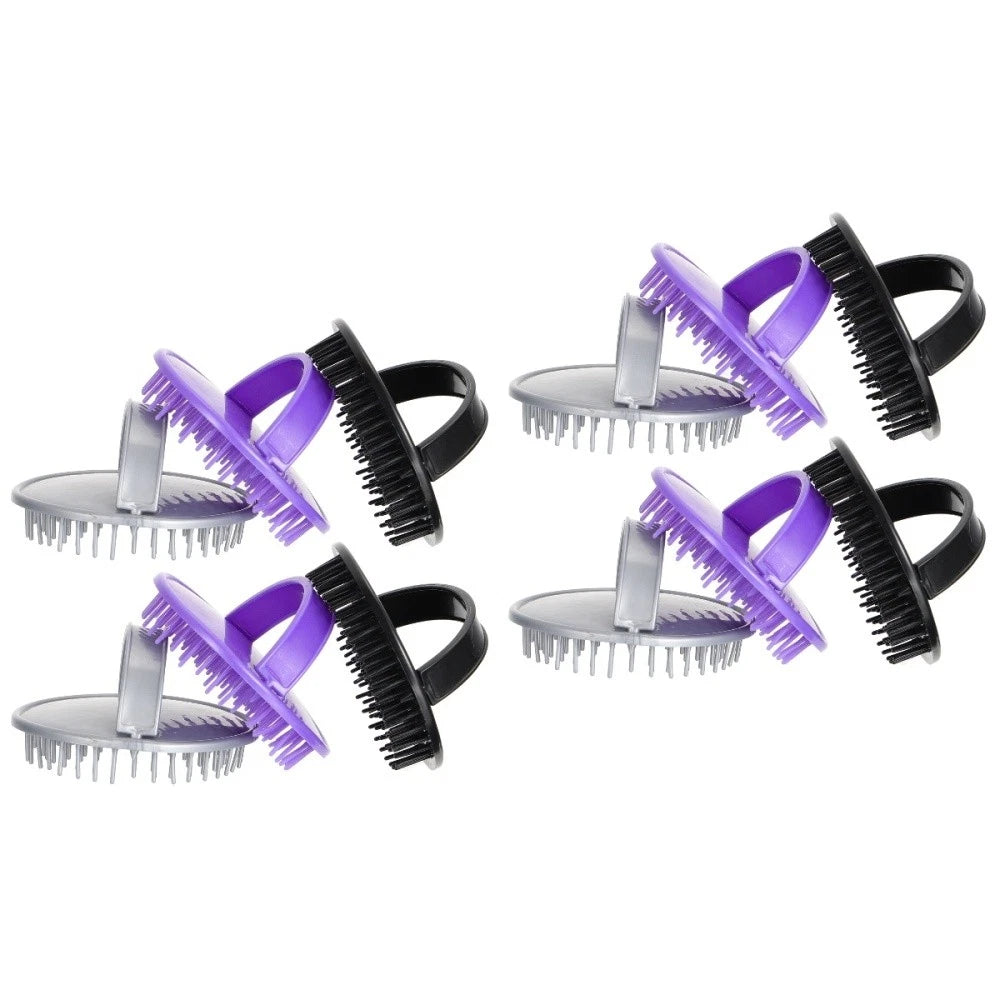 2 Pack Shampoo Brush Hair Stimulating Scalp Massager Men Miss Scratcher