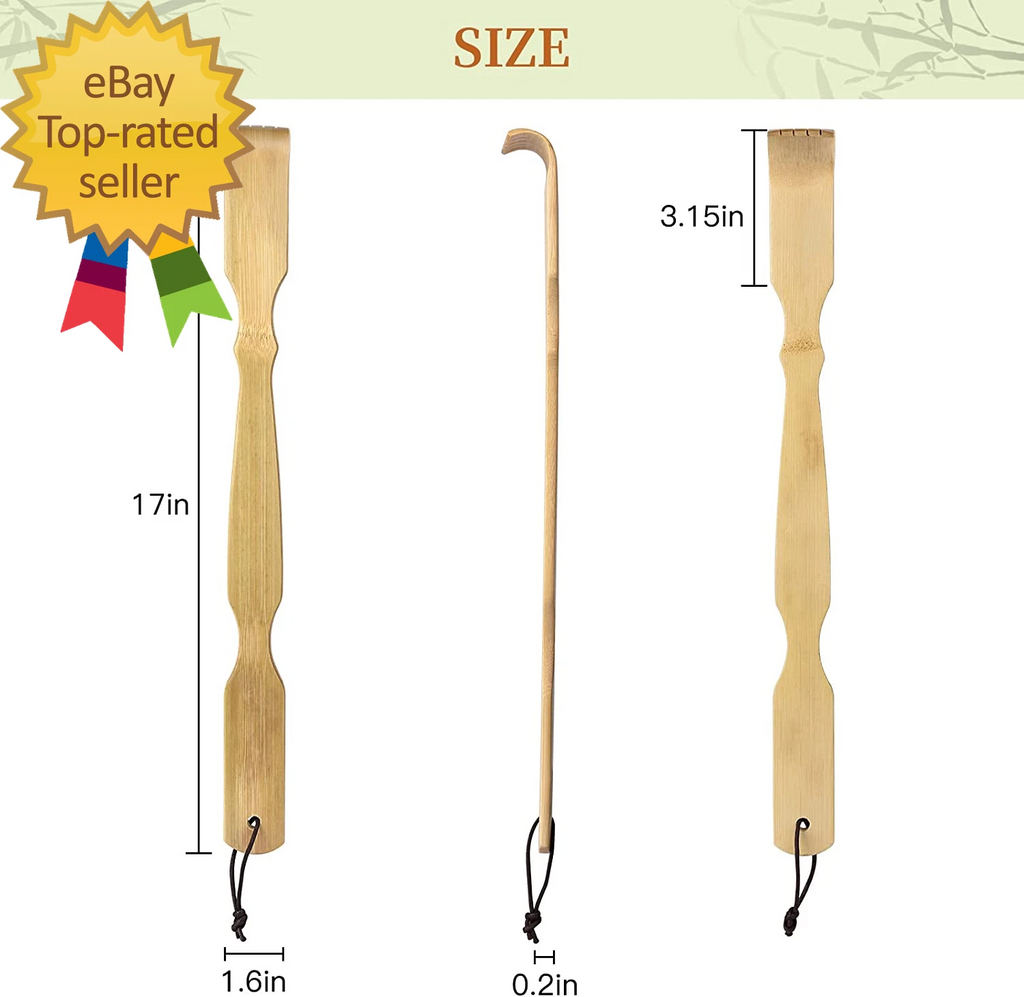 Bamboo Back Scratcher 100% Natural Bamboo Back Scratchers for Itching