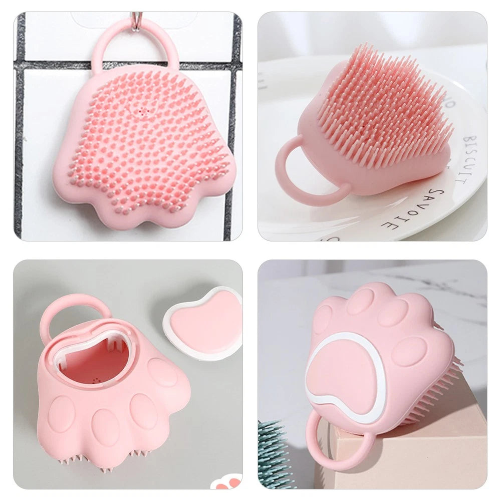 5 Pack Silicone Shampoo Brush Hairscalp Massager Baby Child Scratcher Shower