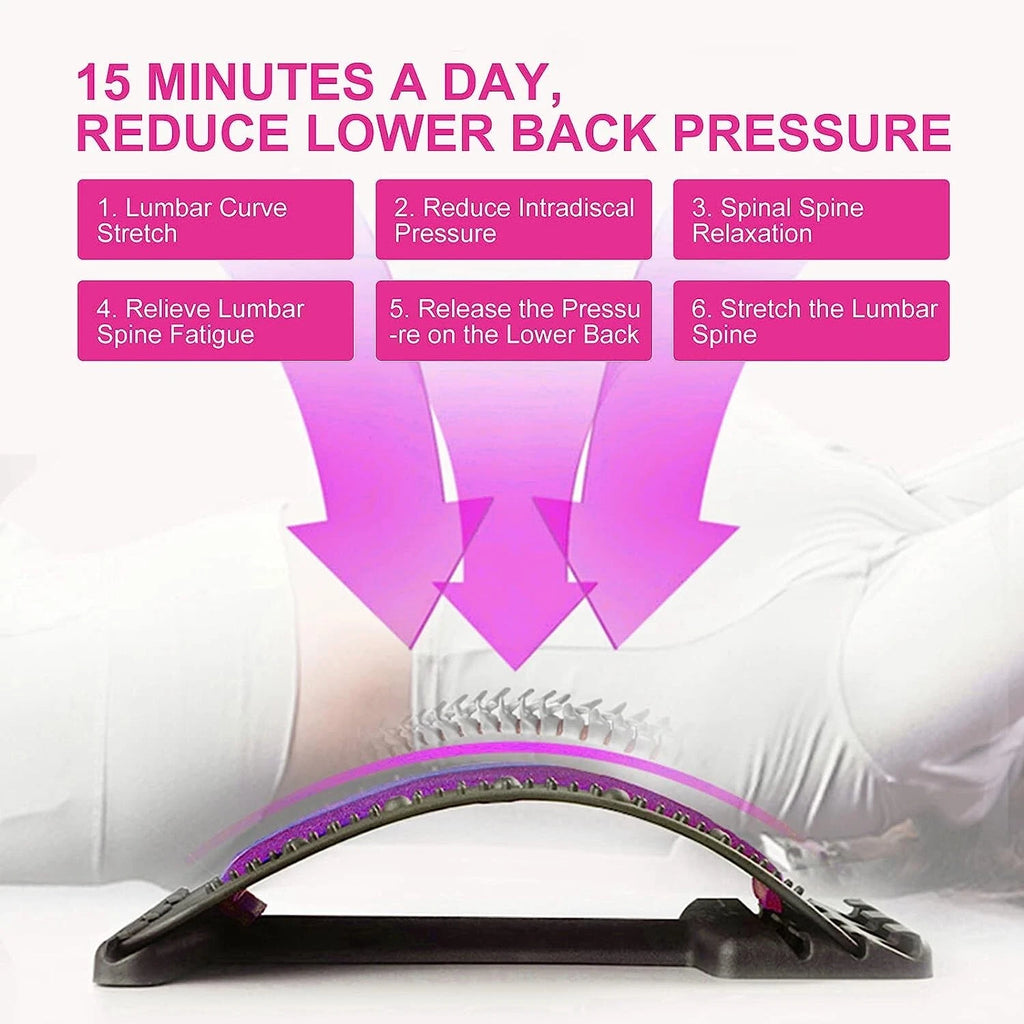 Back Stretcher Multi-Level Back Massager Stretching Device Lumbar Support Device