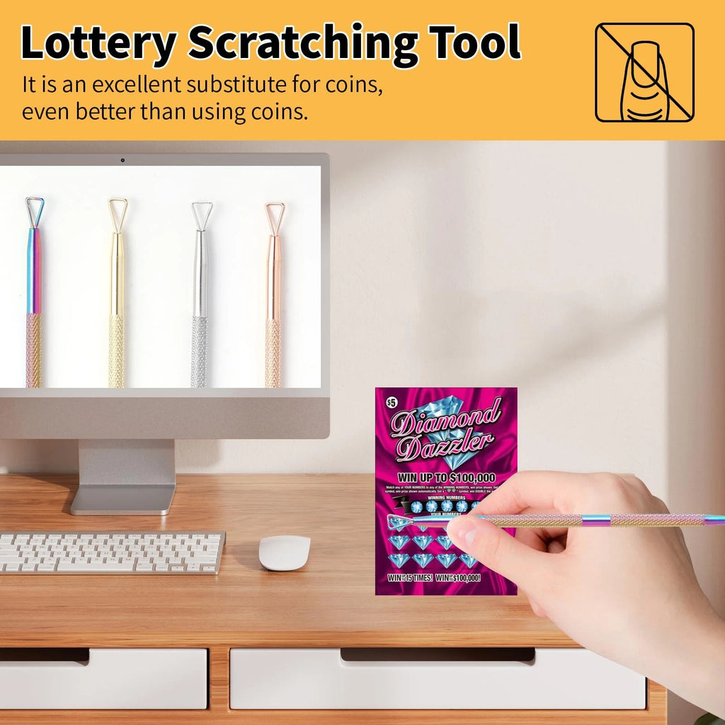 4 Pcs Metal Lottery Ticket Scratcher Tool Lotto Scratch Off Tool for Tickets