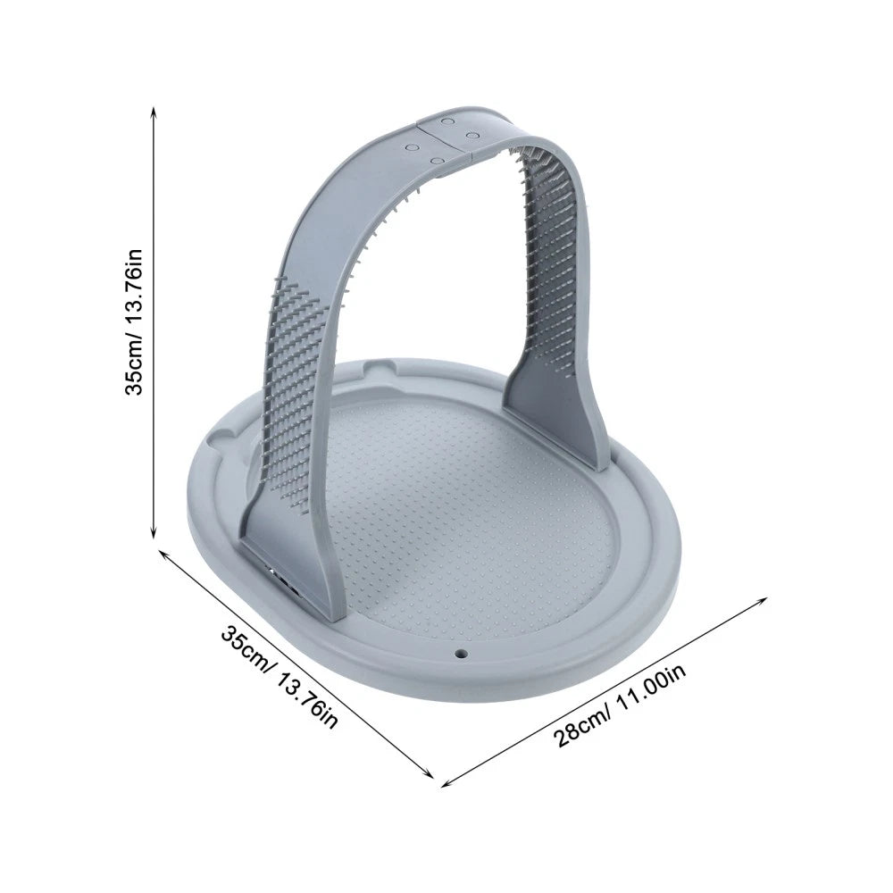 Arched Wool Rubbing Device Cat Self Grooming Massager for Cats Scratcher