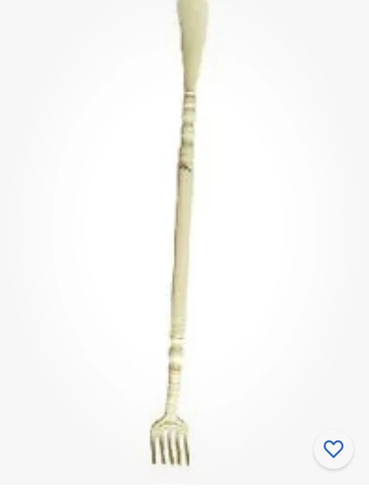 Mei Gong Fang Perfect Massage Back Scratcher Stick with Shoe Horn White H 47cm