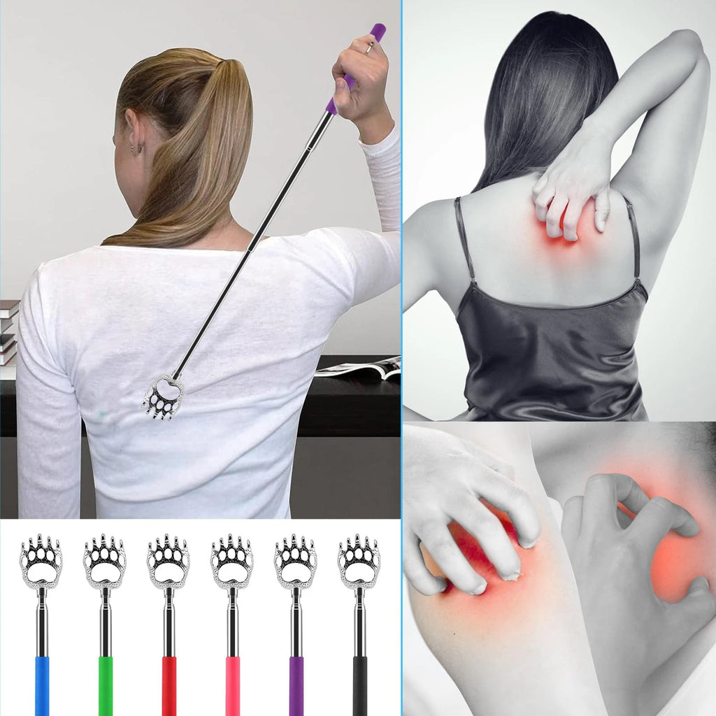 12 Pack Extendable Bear Claw Back Scratcher Bulk, Stocking Stuffers for Men W...