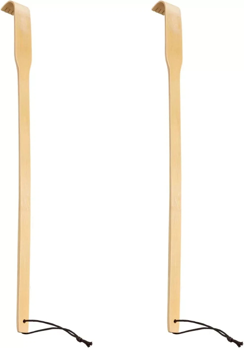 RENOOK Back Scratcher, 2 Pieces 16.5" Natural Strong Sturdy Bamboo