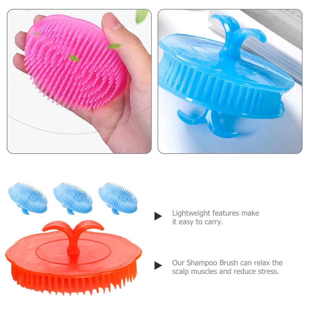 4 Pcs Shampoo Brush Man Scalp Scratcher Tool Massage Comb Hair Massager