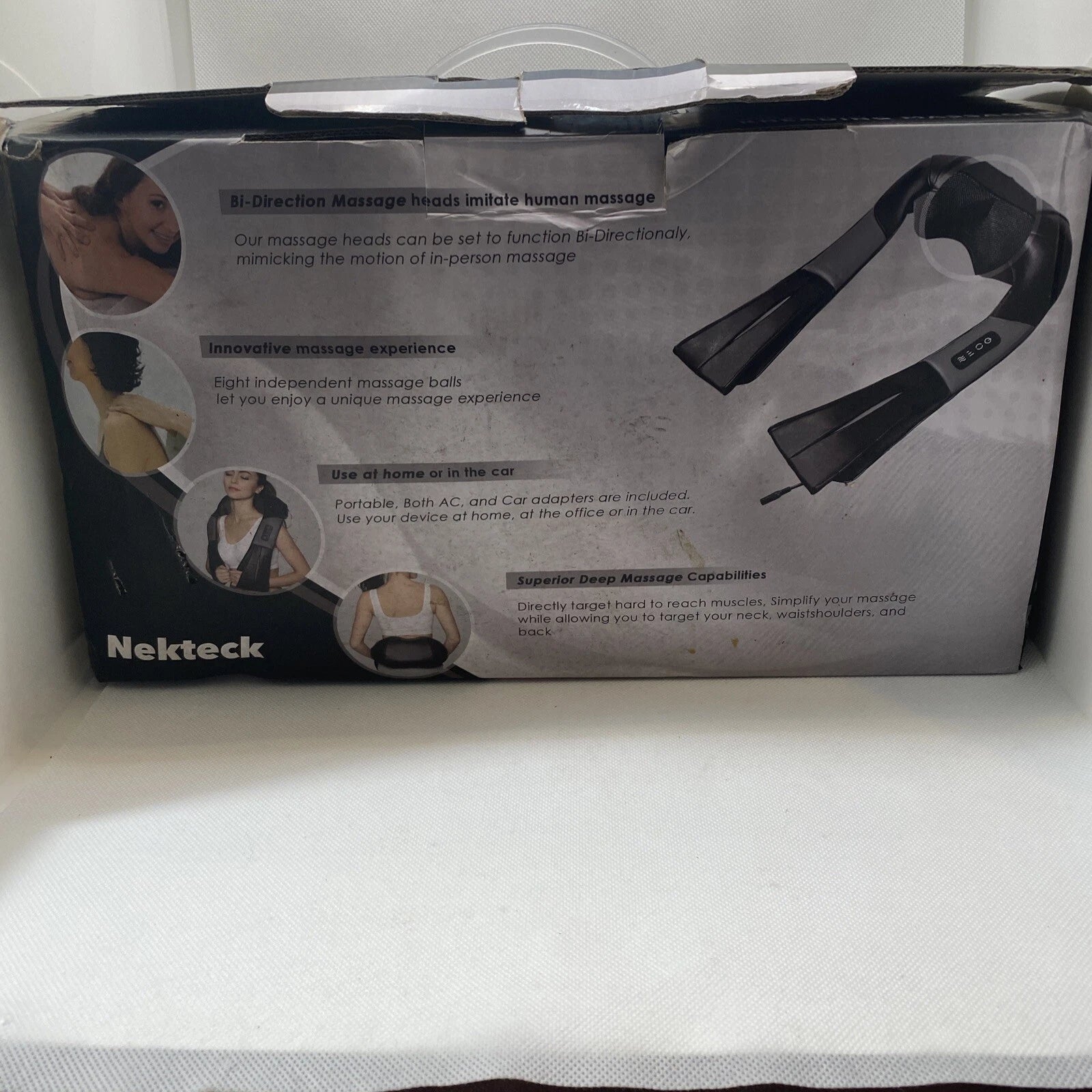 Shiatsu Neck and Back Massager with Soothing Heat, Nekteck Electric Deep Tiss...