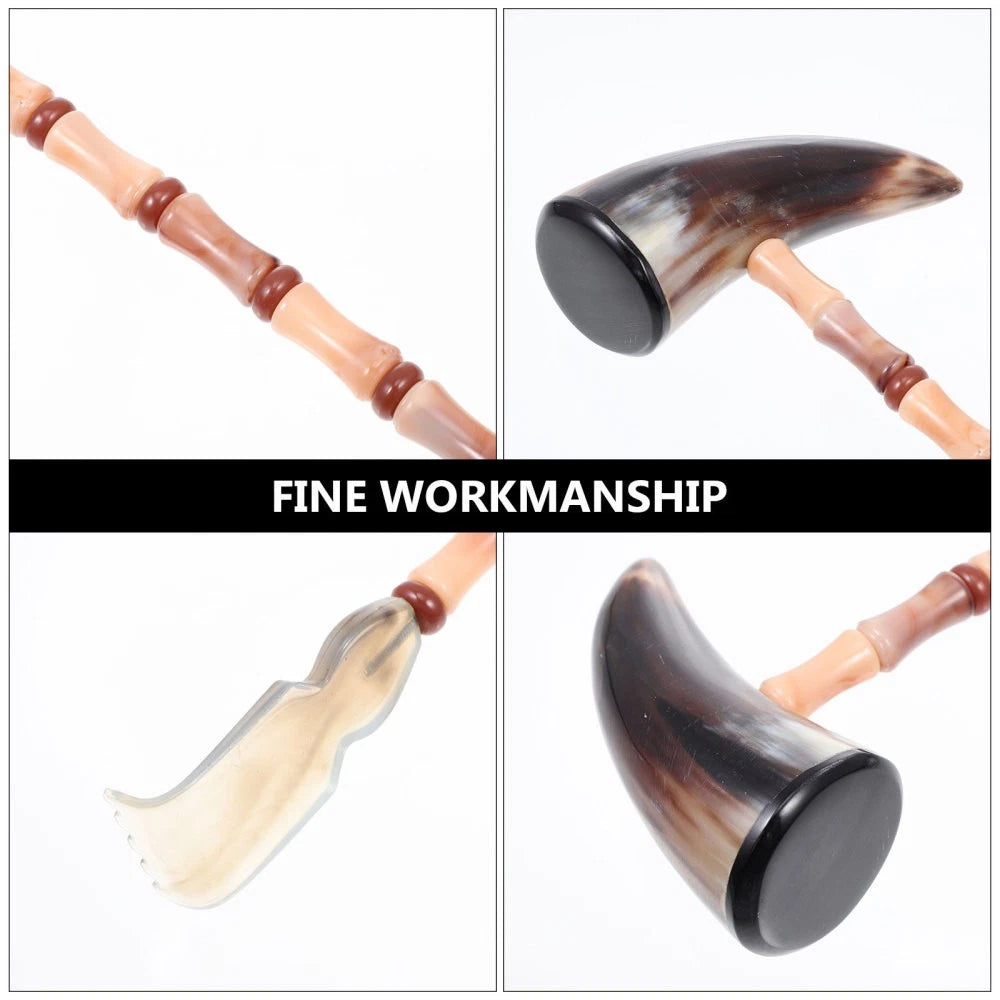 Itchy Horns Extendable Back Scratcher Scrap Massager Portable Body Ox Hammer