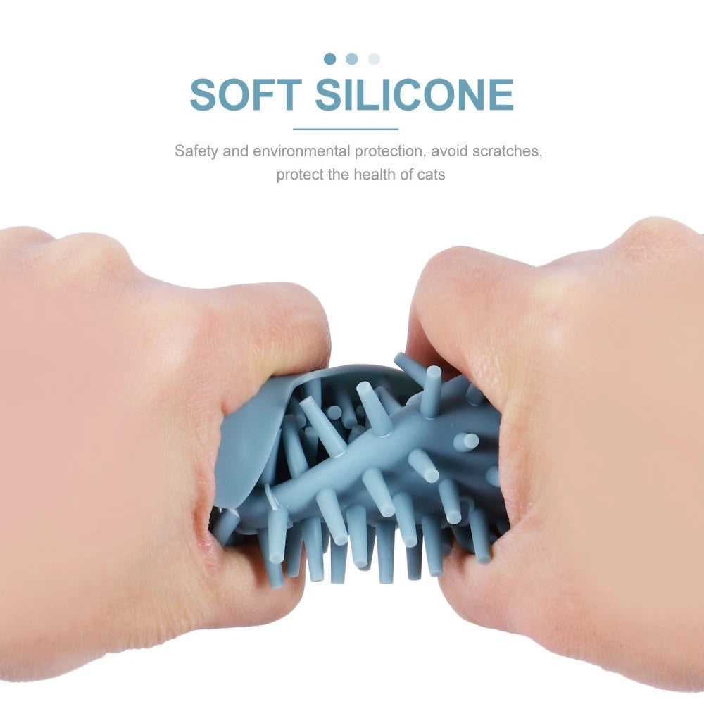 Corner Scratcher Silicone Massage Brush Bridegroom Cat Grooming Self-grooming