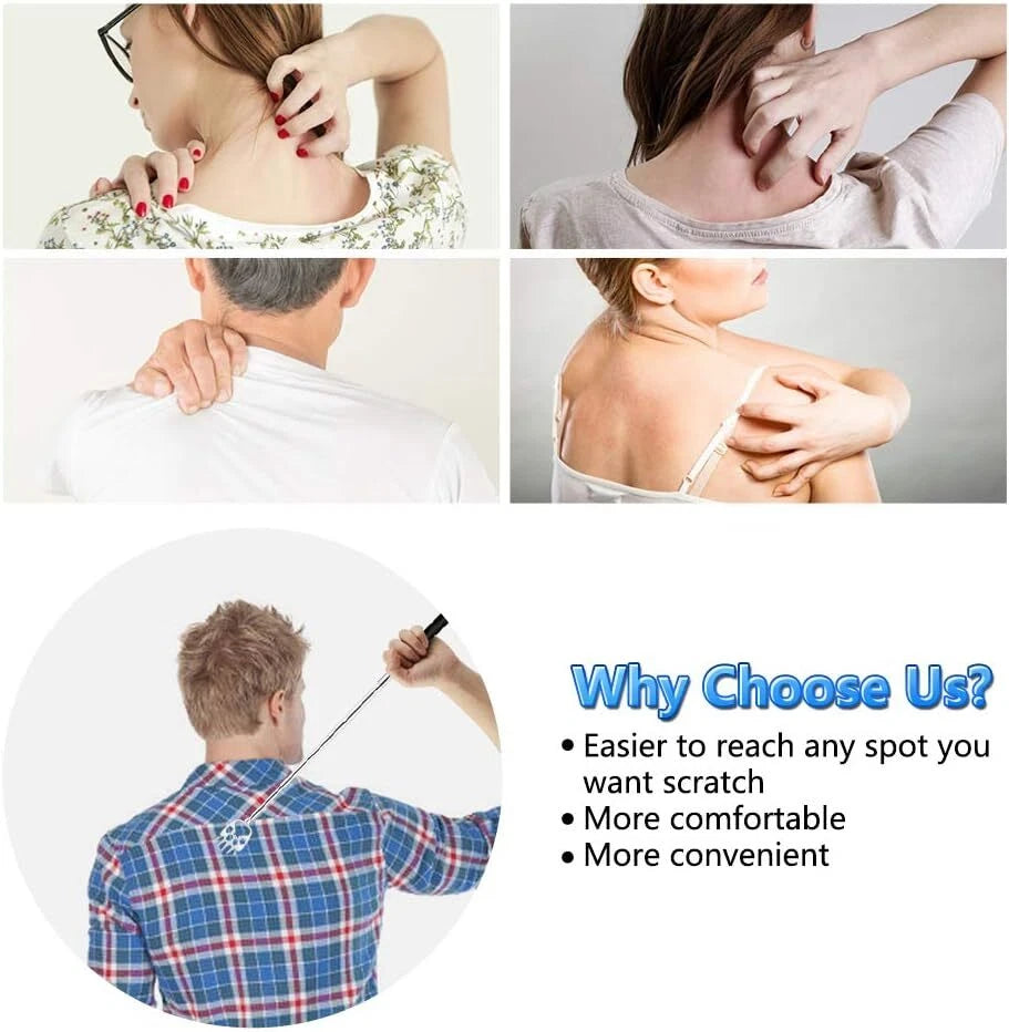 6 Pack portable Expandable Telescoping Back Scratcher