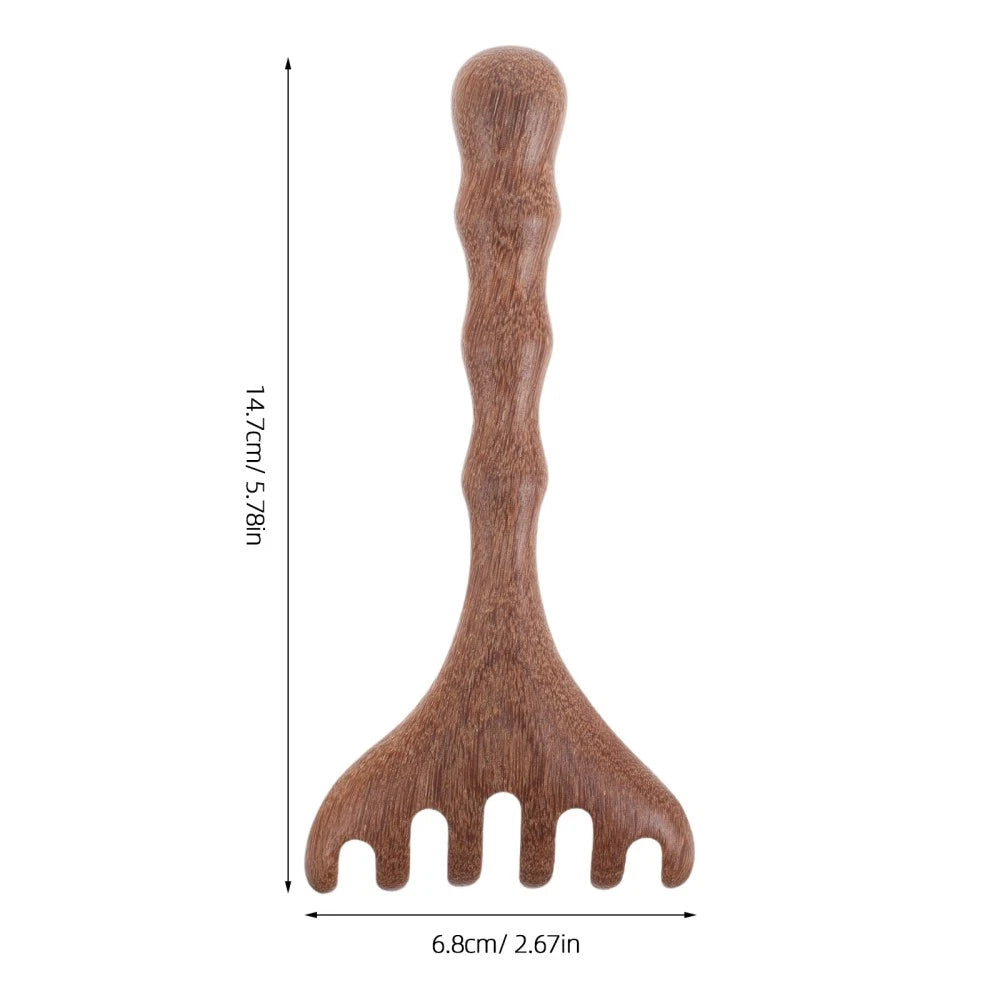8 pcs Wide Tooth Head Massager Comb Wooden Gua Sha Tool Wood Hair Scratcher
