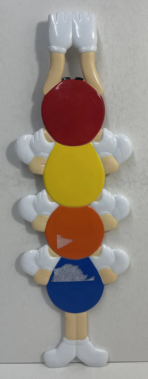 M&M Candy Guys Collectible Back Scratcher Red/Yellow/Orange/Blue