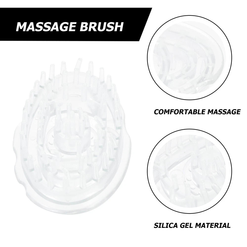 2 Pcs Shampoo Brush Travel Hair Scalp Massager Scratcher Scrubber