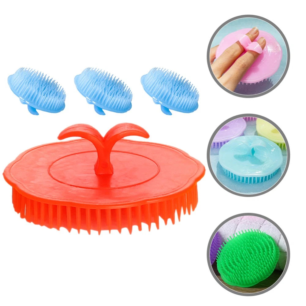 4 Pcs Shampoo Brush Man Scalp Scratcher Tool Massage Comb Hair Massager