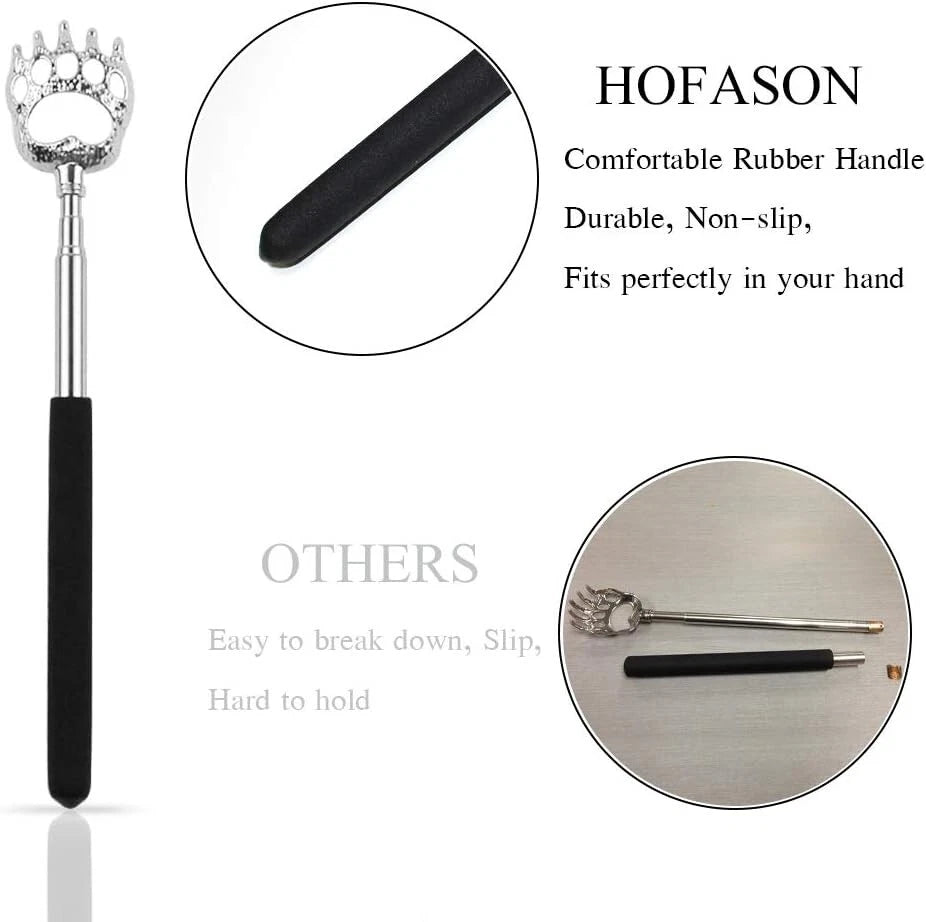 Telescopic Bear Claw Back Scratcher for Instant Relief - Portable and Durable