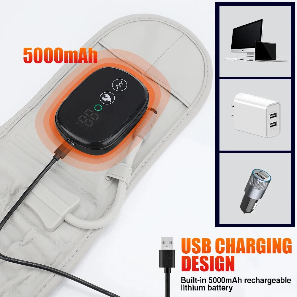 Inflatable Waist Heat Massager, Back Airbag Support Belt, Lumbar Protect Brace