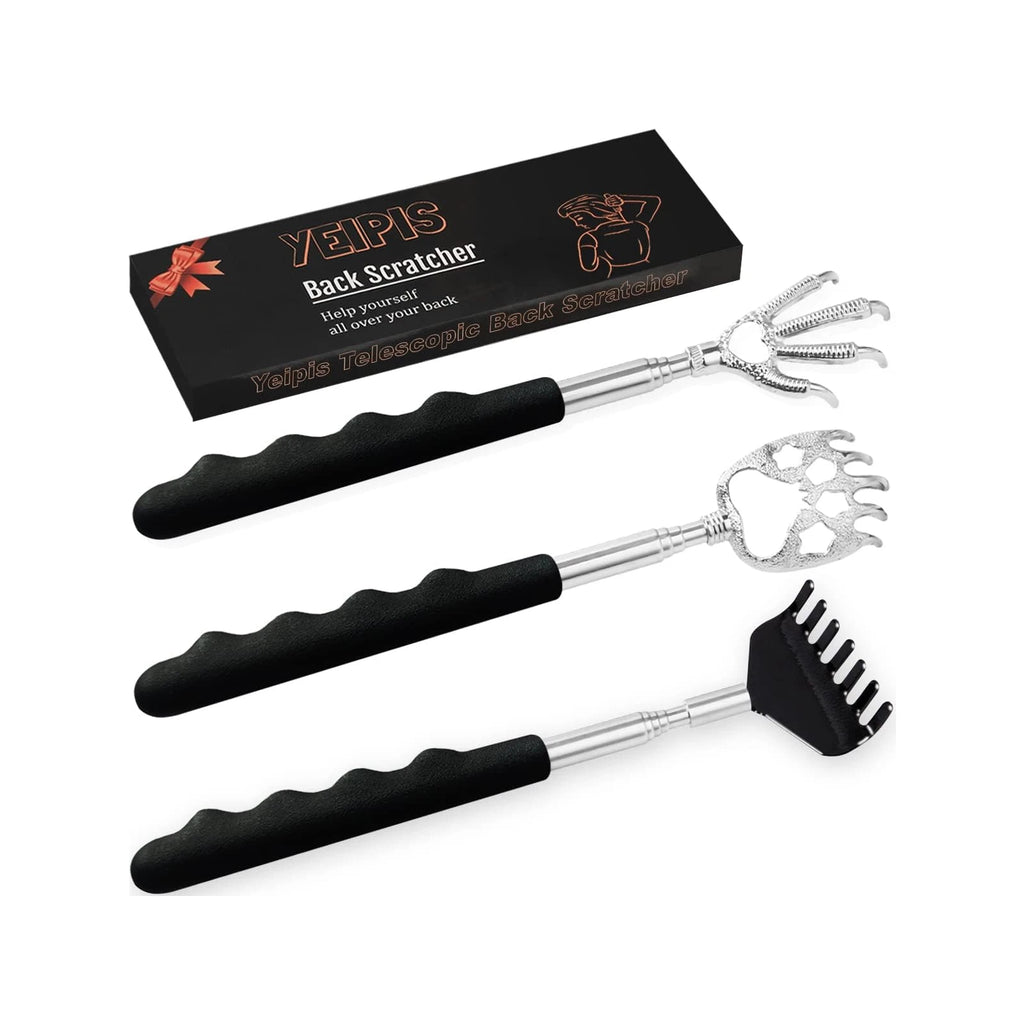 3 Pack Back Portable Metal Pack Scratcher Telescoping Scratchers with Extendabl