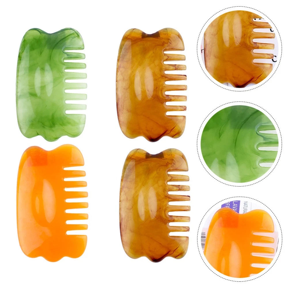 5 Pack Massage Comb Scraping Board Head Massager Scalp Scratcher