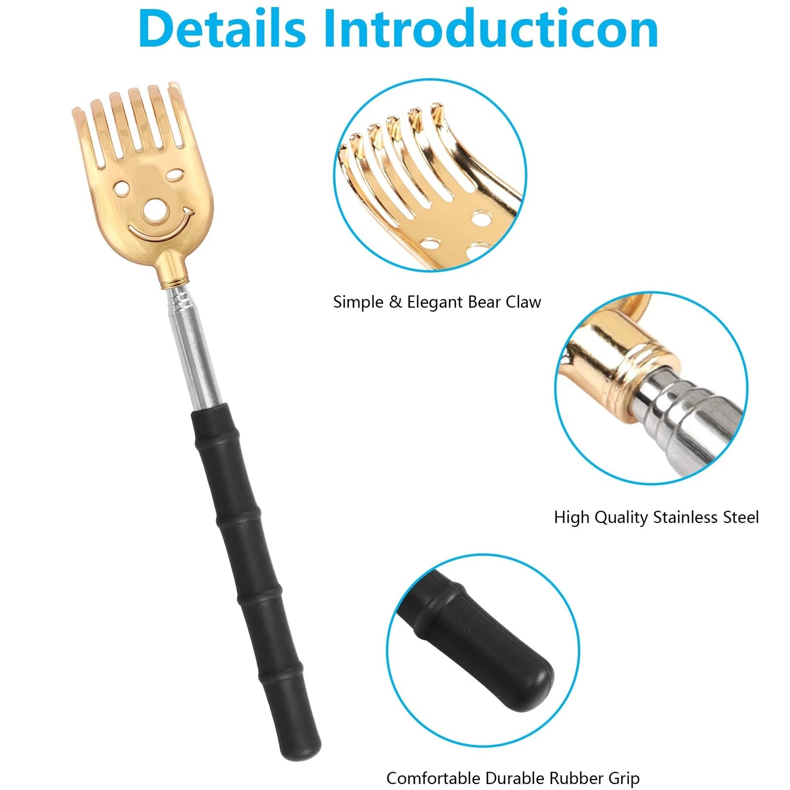 5 Pack Telescoping Back Scratcher, Gift Manual Back Scratchers, Metal Portabl...