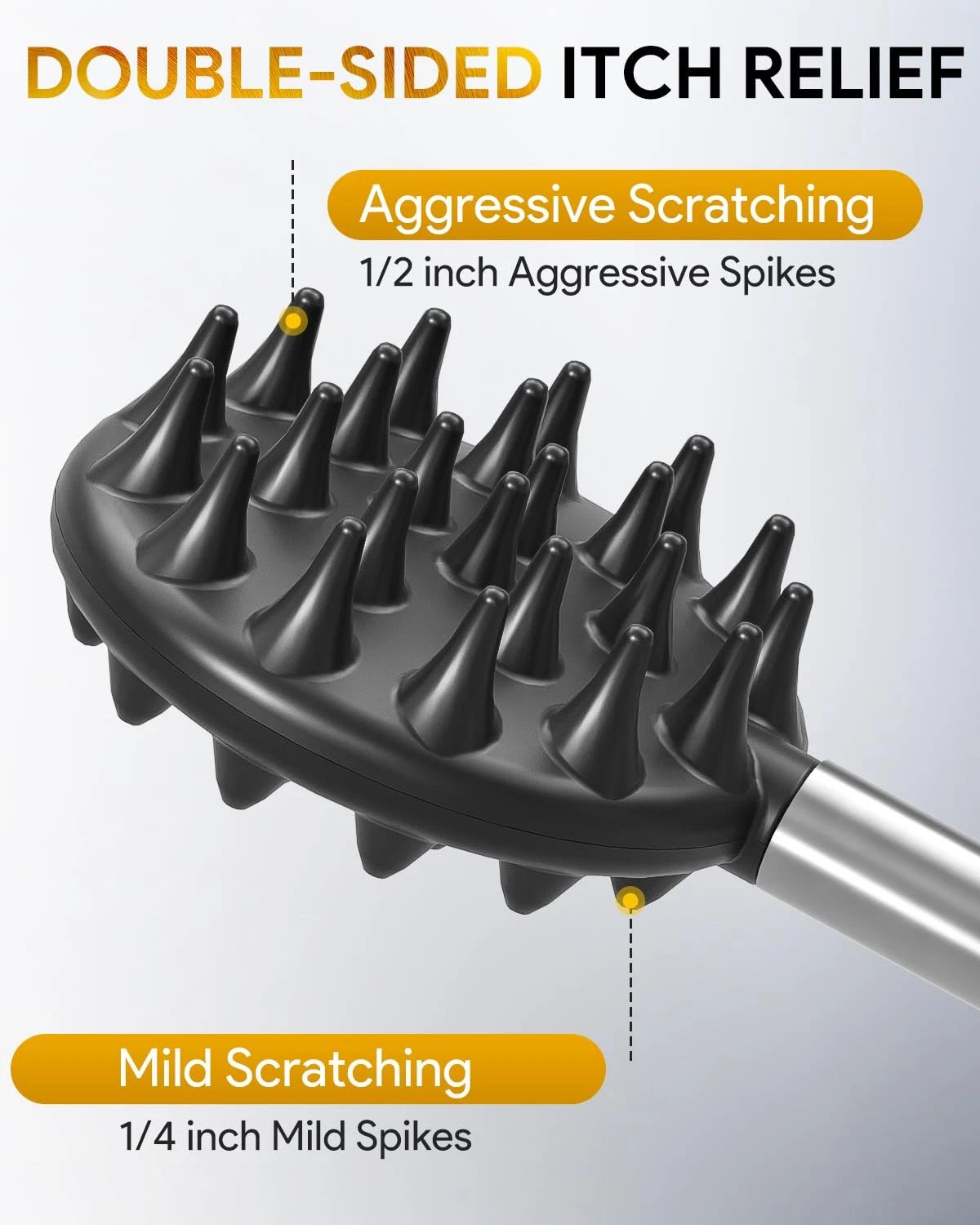Telescoping Back Scratcher with 4Pcs Detachable Scratching Heads, Fathers Day...