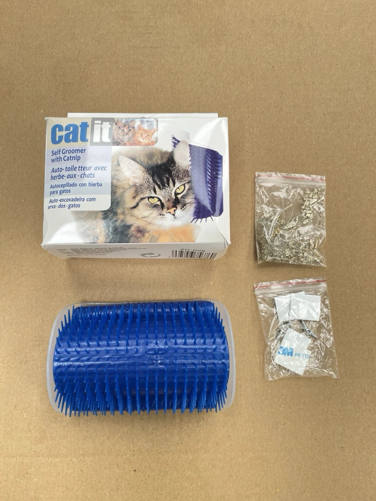 Cat Self Groomer Brush Wall Corner Grooming Brush Massage Hair Comb Scratcher 🥇