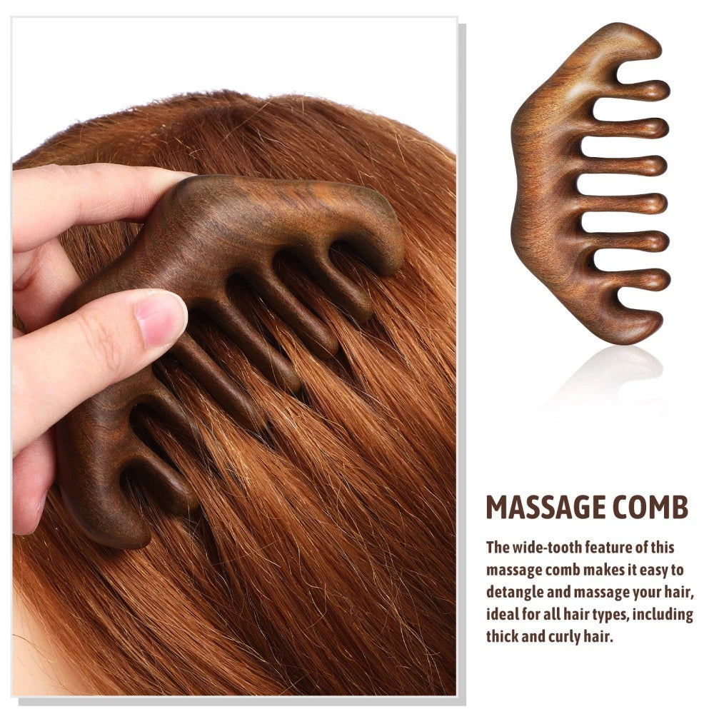 Wooden Comb Massage Travel Scalp Scratcher Multi Functionalmassage