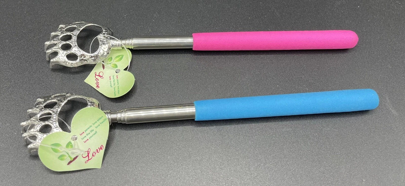 2 Pack Bear Claw Telescopic Metal Extendable Back Scratcher