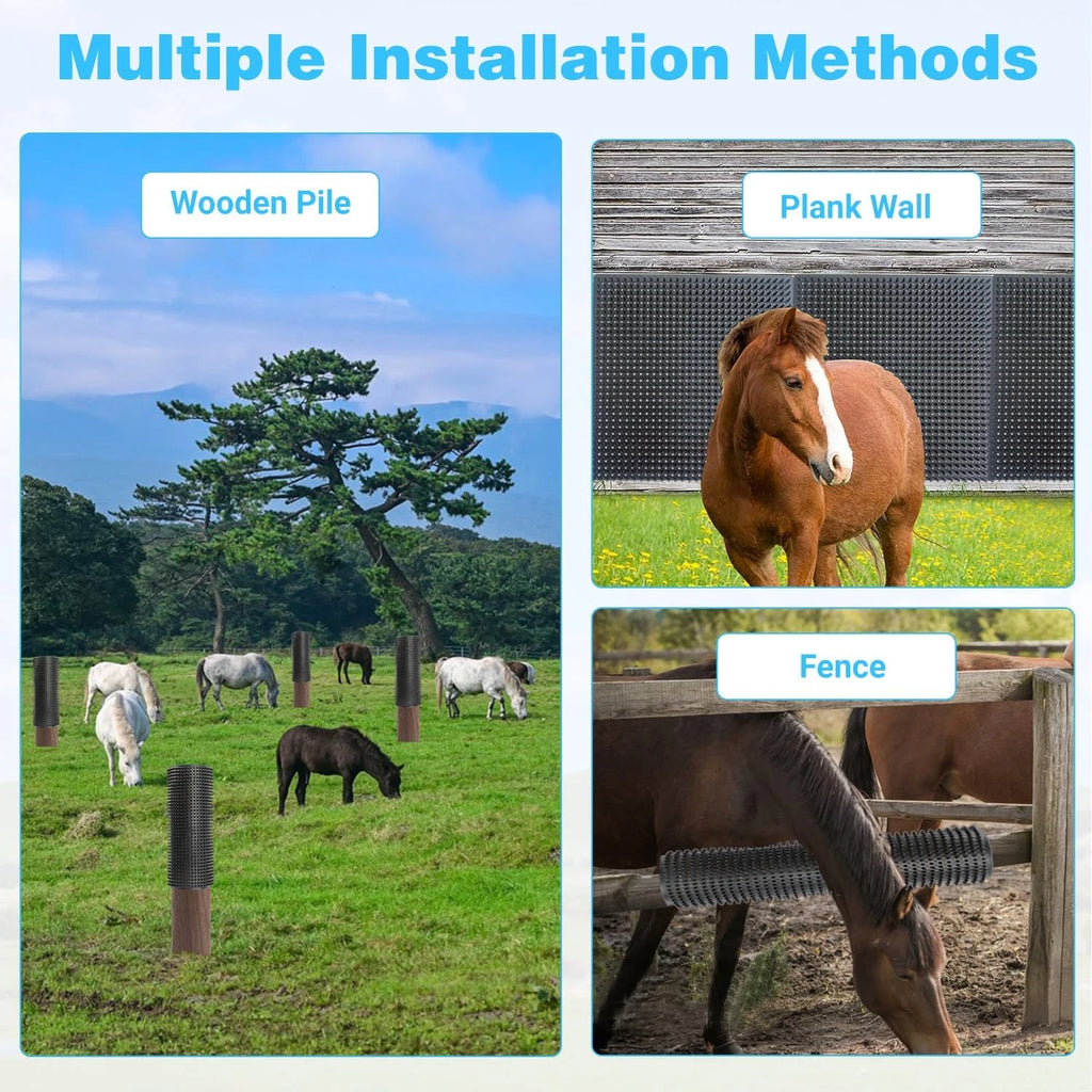 2 Pcs Horse Cattle Scratchers, Horse Scratching Post, Super Soft Massage Brush K