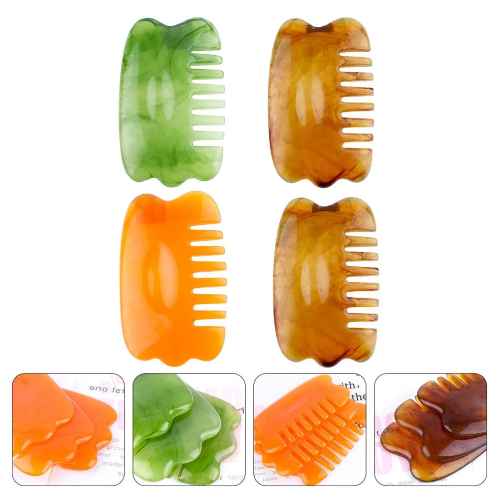 Set of 5 Massage Comb Scraping Board Head Massager Scalp Scratcher
