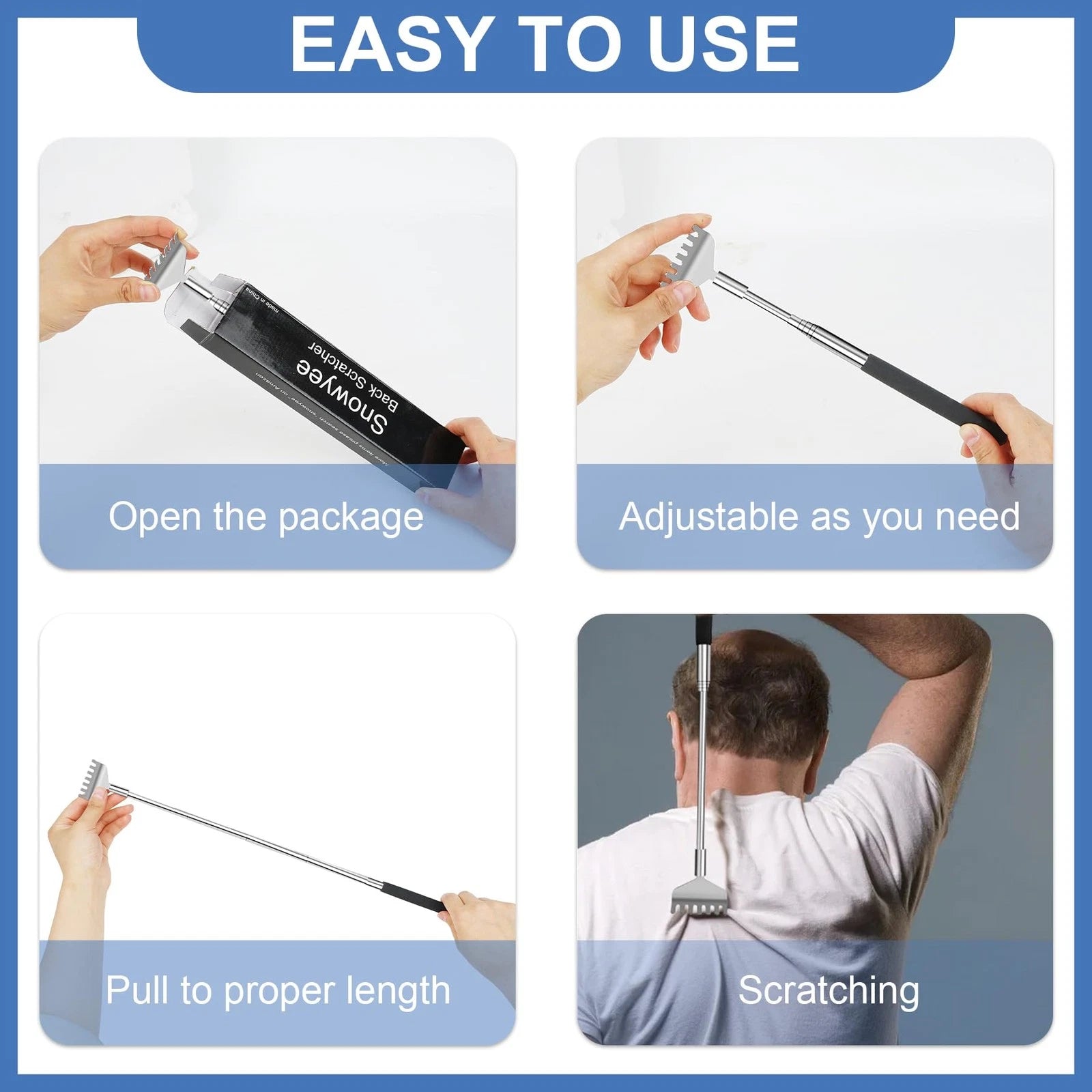 Snowyee Backscratchers Back Scratcher for Women Men 3PCS Includes Bear Claw H...