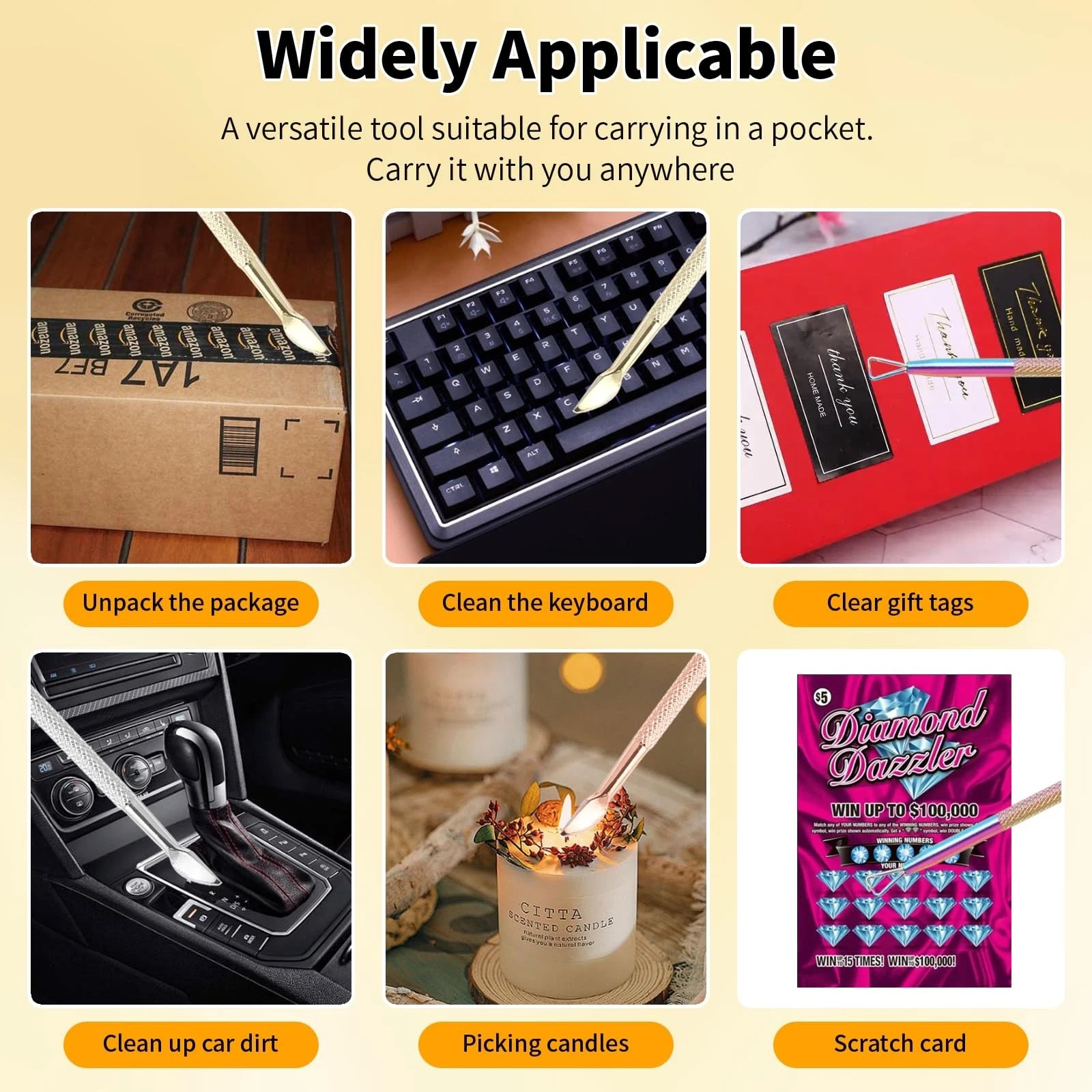 4 Pcs Metal Lottery Ticket Scratcher Tool Lotto Scratch Off Tool for Tickets