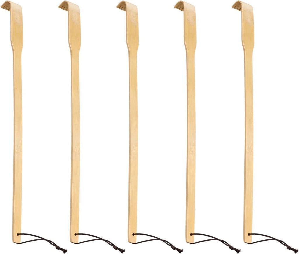 Back Scratcher, 16.5In Pack of 5, Traditional Finger-Like Bamboo Back Scratchers