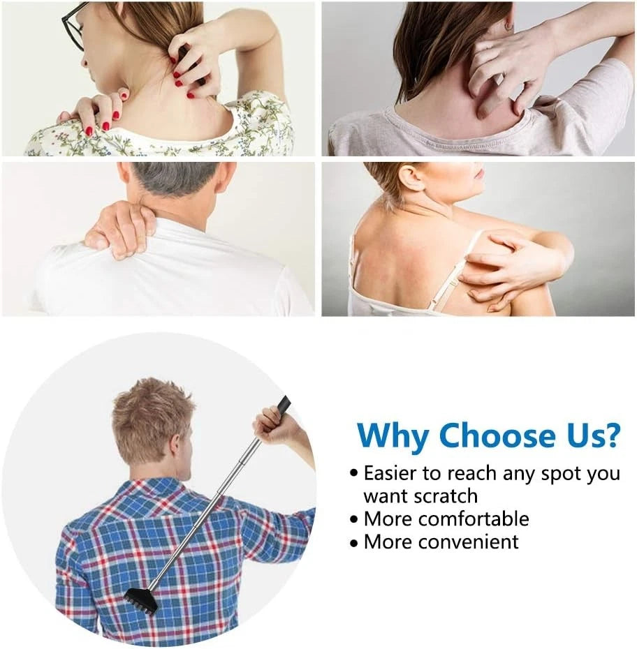 6 Pack Extendable Back Scratcher - Portable Telescoping Metal Back...