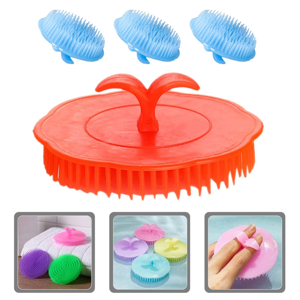 4 Pcs Shampoo Brush Man Scalp Scratcher Tool Massage Comb Hair Massager