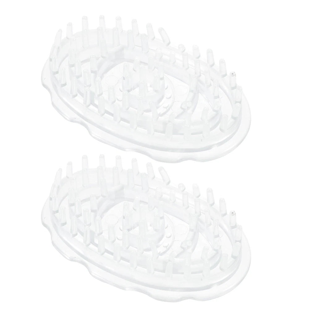 2 Pcs Shampoo Brush Travel Hair Scalp Massager Scratcher Scrubber