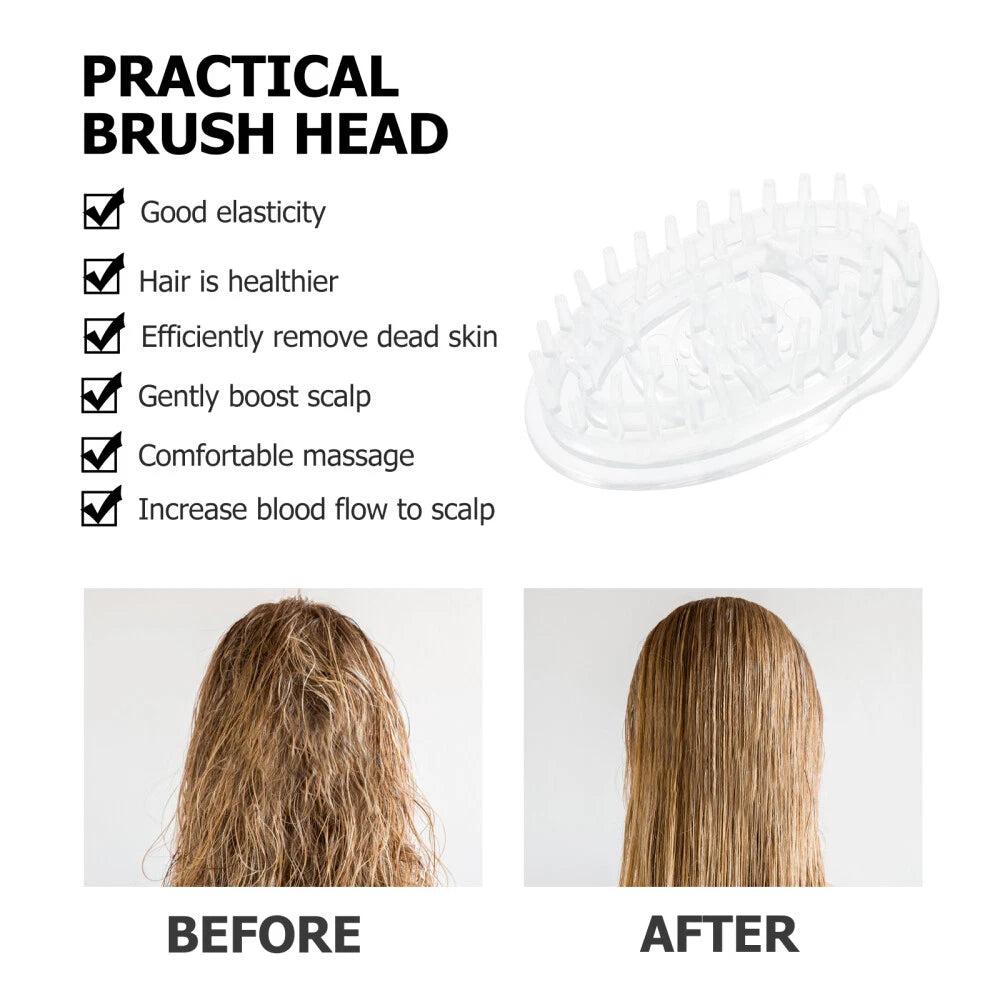 2 Pcs Shampoo Brush Travel Hair Scalp Massager Scratcher Cleaning