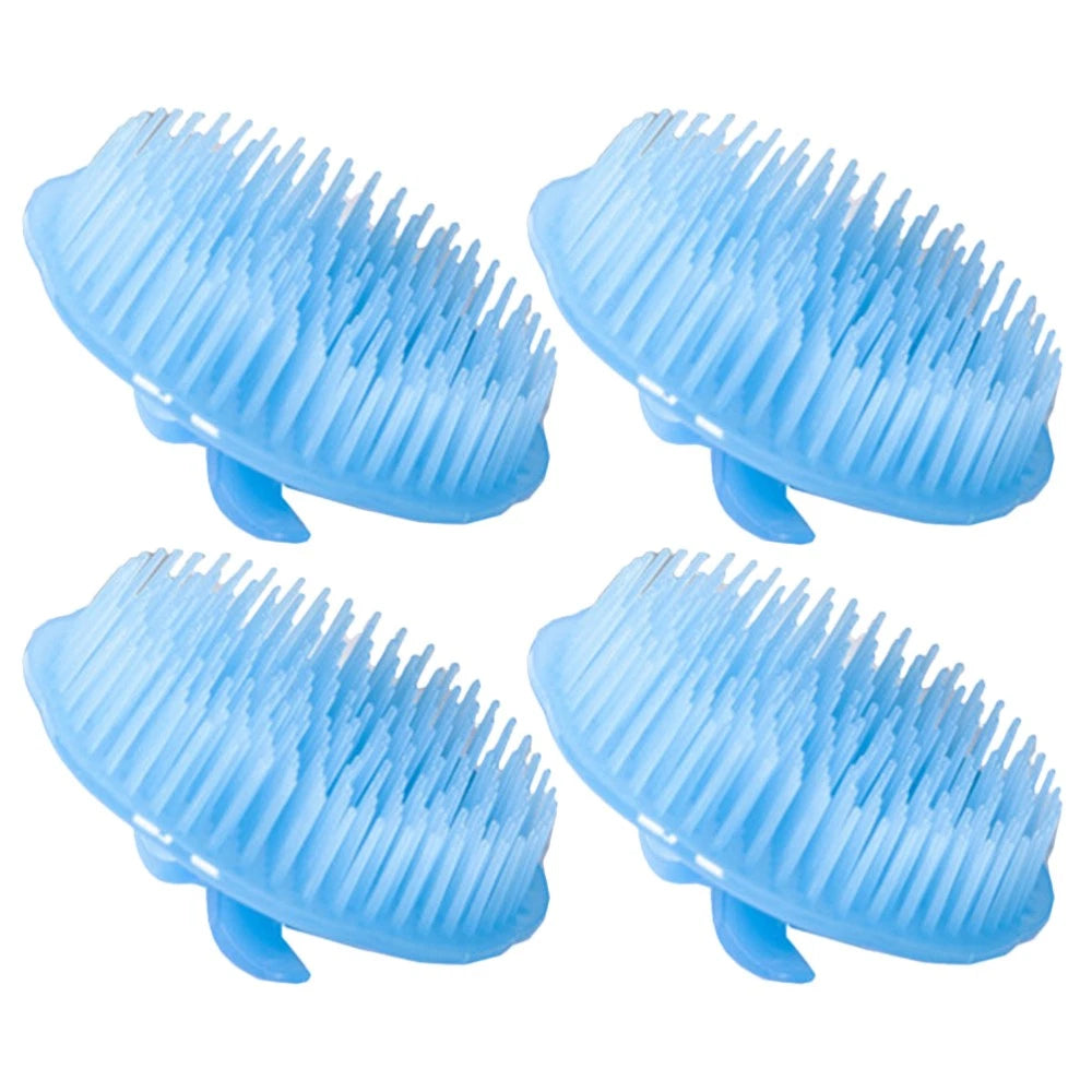 4 Pcs Shampoo Brush Man Head Scratcher for Dandruff Hair Scalp Massager