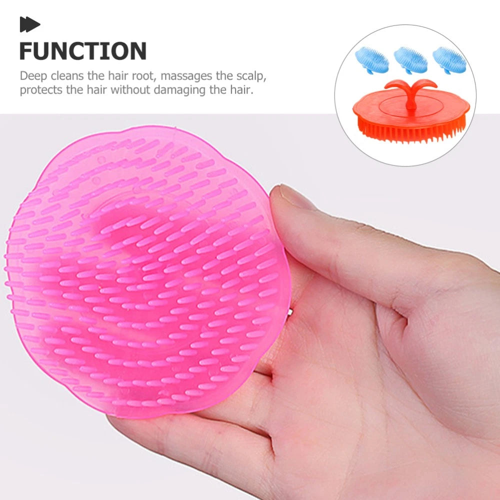 4 Pcs Shampoo Brush Man Scalp Scratcher Tool Massage Comb Hair Massager