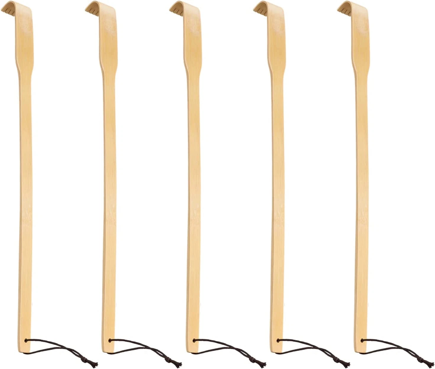 Back Scratcher, 16.5In Pack of 5, Traditional Finger-Like Bamboo Back Scratchers