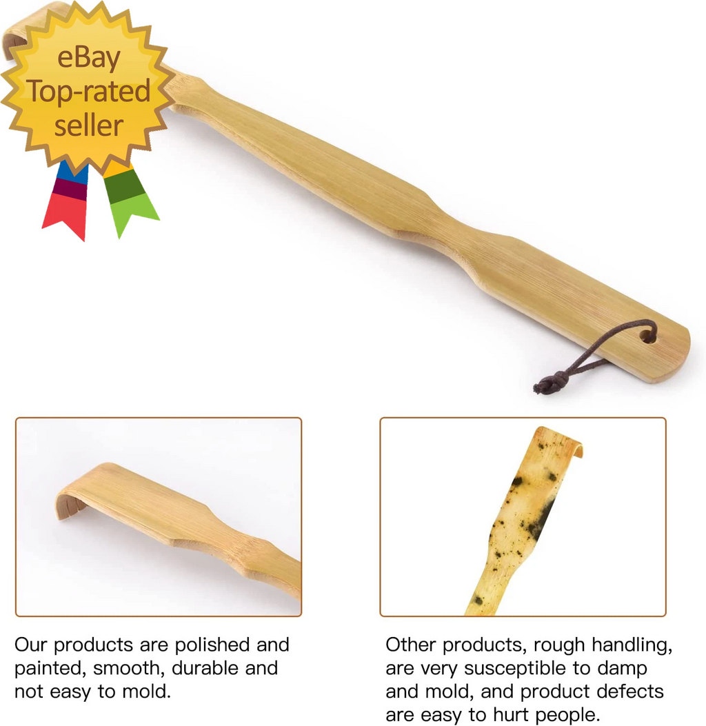 Bamboo Back Scratcher 100% Natural Bamboo Back Scratchers for Itching