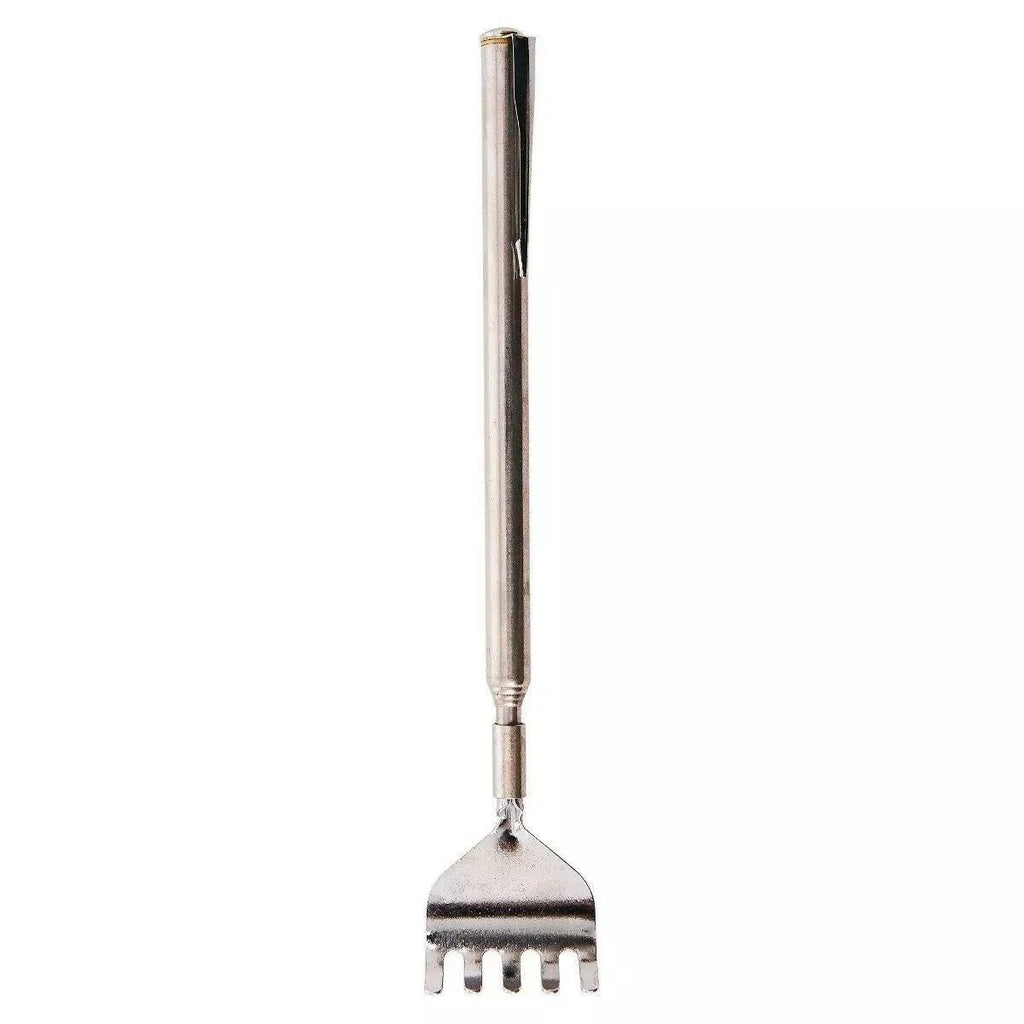 Pocket Clip Back Scratcher Telescopic Extendable Metal Handy Gift Itching Aid