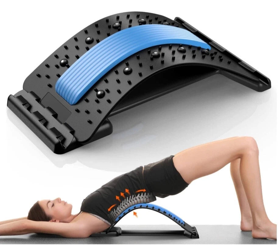 Multi - level back stretching device, three adujustable levels