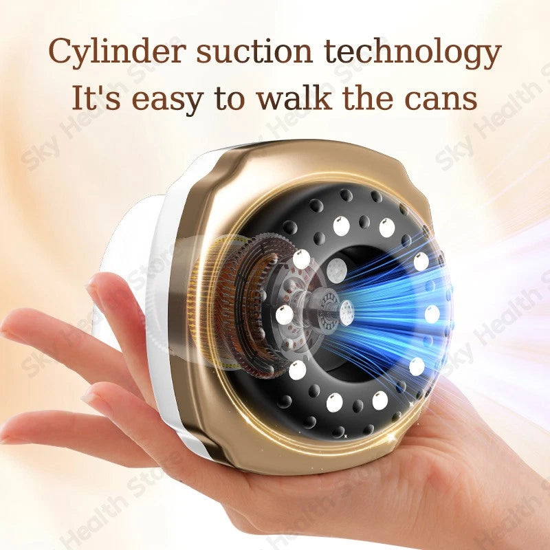 Cupping therapy device, EMS red light heating massager, deep body massage