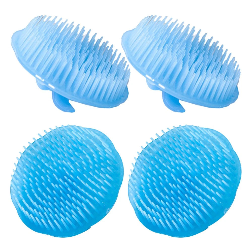 4 Pcs Shampoo Brush Man Head Scratcher for Dandruff Hair Scalp Massager