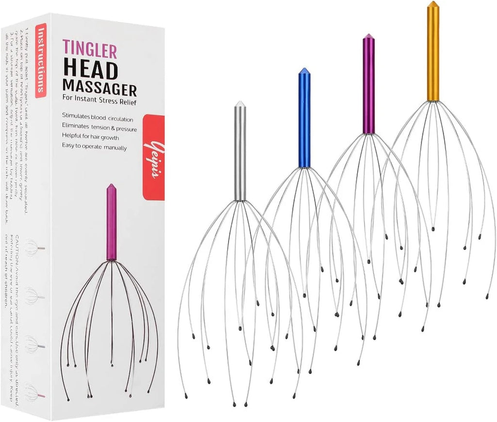 4 Pack Scalp Massagers, Handheld Head Massage Tingler, Scratcher for Deep Relaxa