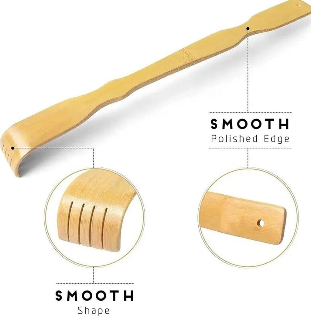 3Pcs Wooden Bamboo Back Scratcher, Natural Handmade Back Scratchers, New Upgrade