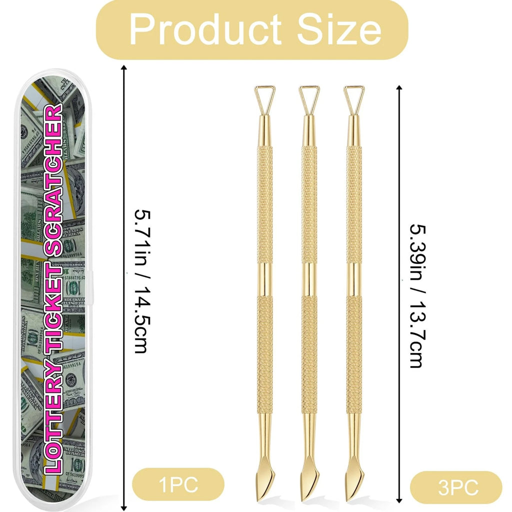 3PCS Lottery Ticket Scratcher Tool Metal Lottery Scratcher Tool Scratch Off T...