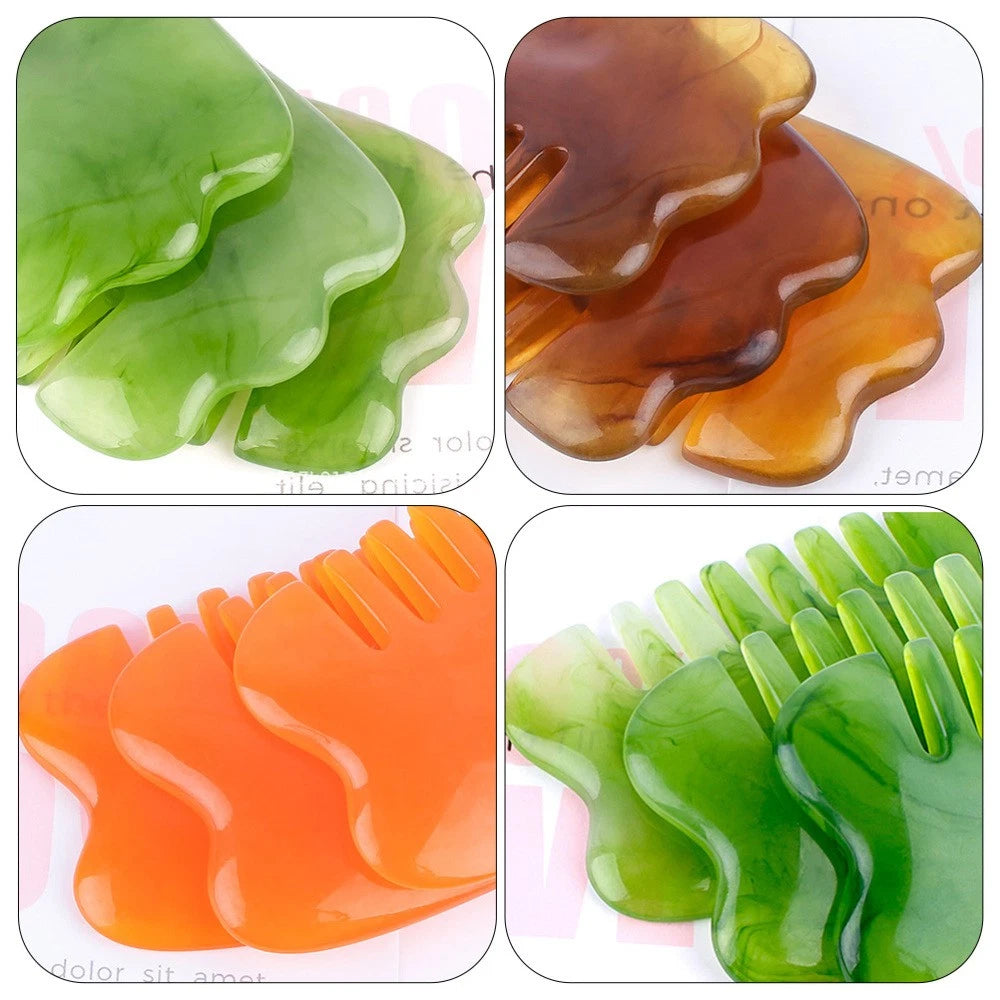 Set of 3 Massage Comb Scraping Board Scalp Head Massager Scratcher