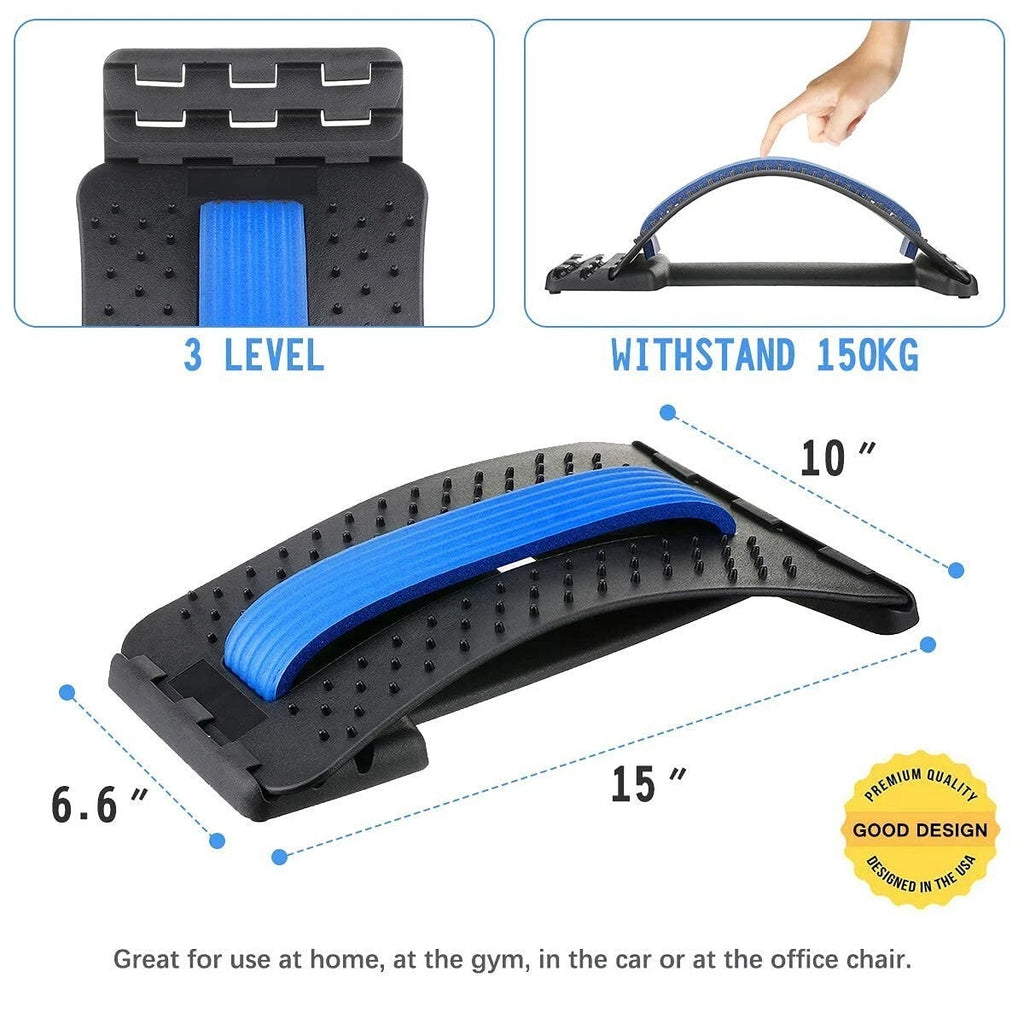 Back Stretcher, Lumbar Back Pain Relief Device, Lower and Upper Back Spine Board