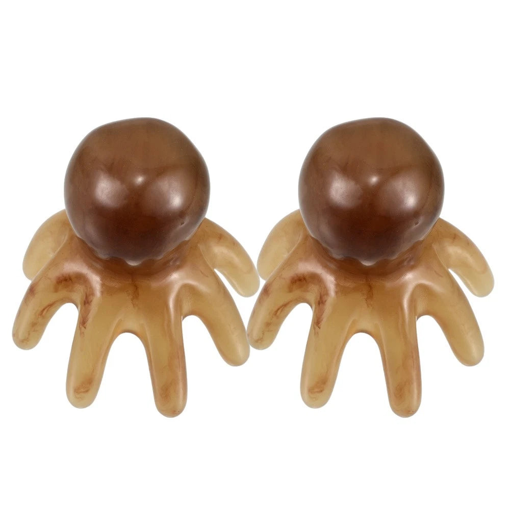 2 Pcs Eight Claw Comb Massage Electric Head Scratcher Relaxation Tool